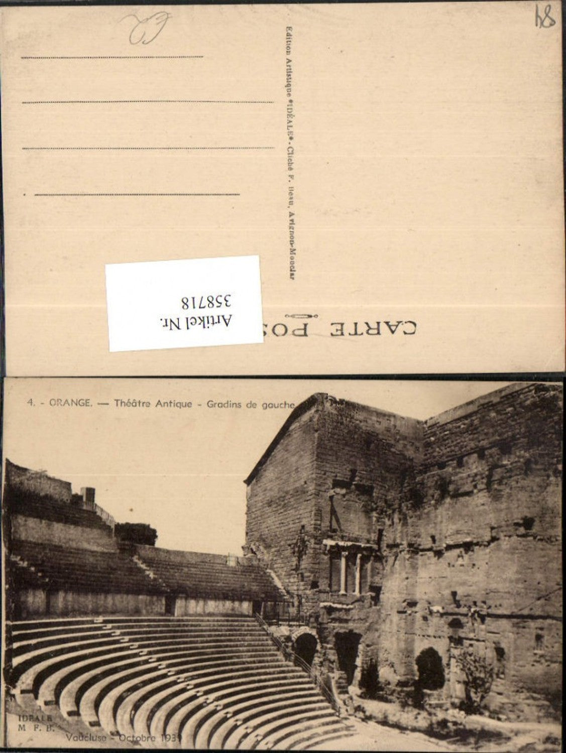 358718,Provence-Alpes-Cote-Azur Vaucluse Orange Theatre Antique Amphitheater