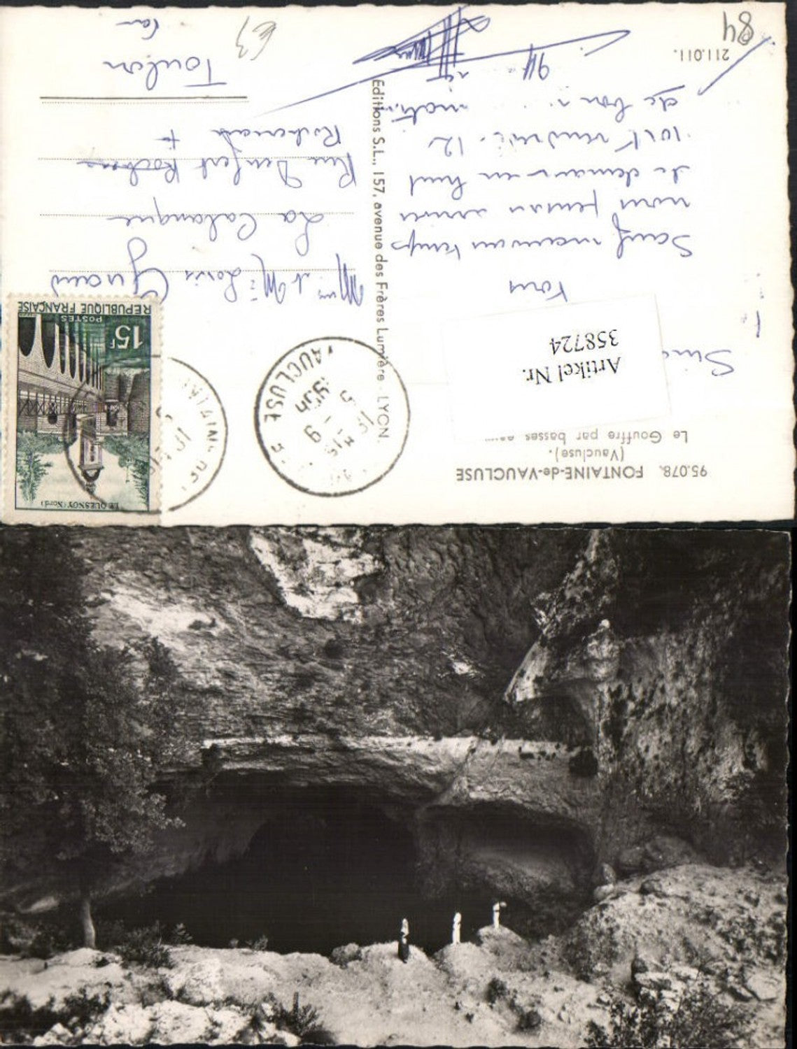 358724,Provence-Alpes-Cote-Azur Vaucluse Fontaine-de-Vaucluse Le Gouffre par basses eaux