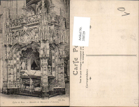 358729,Rhone-Alpes Ain Bourg Eglise de Brou Mausolee de Marguerite Autriche Mausoleum