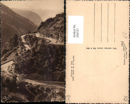 358737,Rhone-Alpes Ain Gex Route de la Faucille Straße