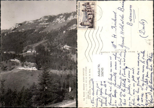 358745,Rhone-Alpes Ain Col de la Faucille Les Hotels du Pailly et le Jura Hotel Tea-Room Bergkulisse