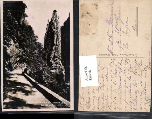 358758,Rhone-Alpes Isere La Grande Chartreuse Le Pic de Oeillette Straße Felsen