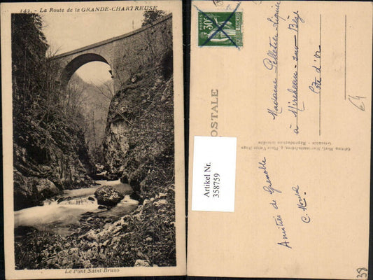 358759,Rhone-Alpes Isere Route de la Grande-Chartreuse Pont Saint-Bruno Brücke