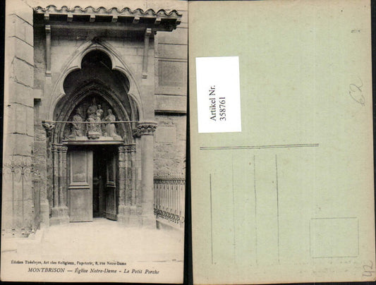 358761,Rhone-Alpes Loire Montbrison Eglise Notre-Dame Le Petit Porche Kirchenportal