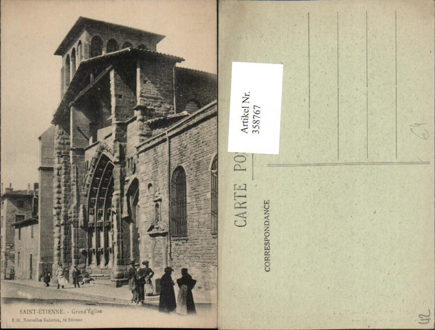 358767,Rhone-Alpes Loire Saint-Etienne Grand Eglise Kirche