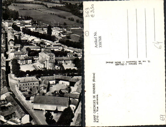 358768,Rhone-Alpes Rhone Saint Georges de Reneins Vue aerienne Totale