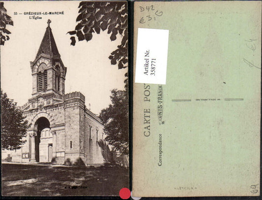 358771,Rhone-Alpes Rhone Grezieux-le-Marche L'Eglise Kirche