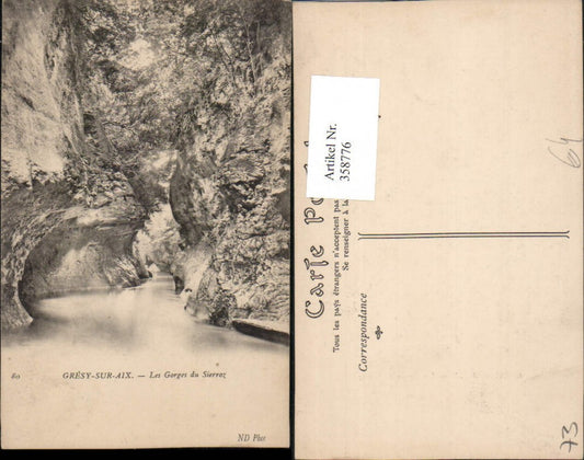 358776,Rhone-Alpes Savoie Gresy-sur-Aix Les Gorges du Sierroz Schlucht