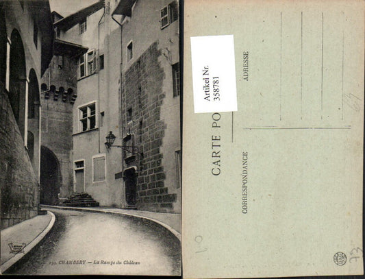 358781,Rhone-Alpes Savoie Chambery La Rampe du Chateau Schloss Straße