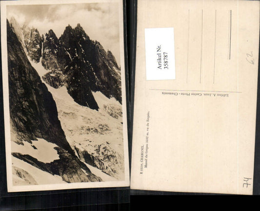 358787,Rhone-Alpes Haute-Savoie Chamonix Massif du Grepon vu du Requin Bergkulisse