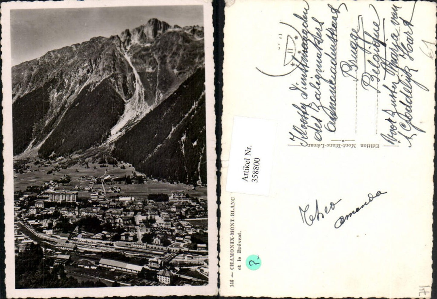 358800,Rhone-Alpes Haute-Savoie Chamonix-Mont-Blanc et le Brevent Totale Bergkulisse