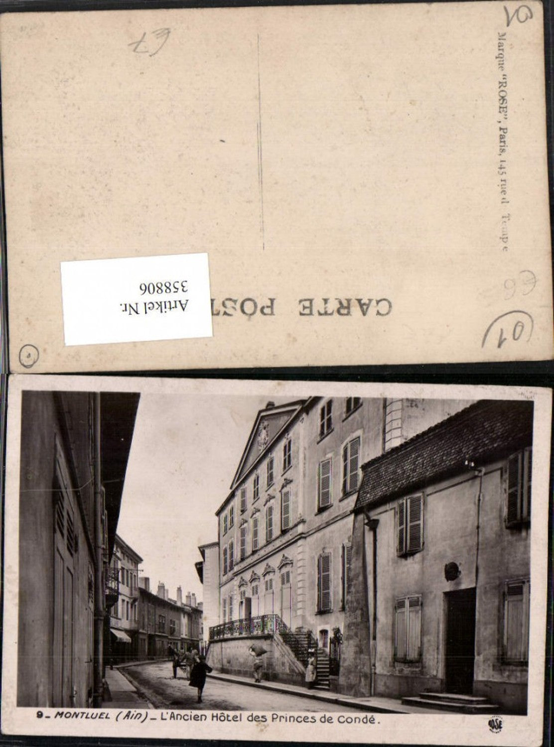 358806,Rhone-Alpes Ain Montluel L'Ancien Hotel des Princes de Conde Straßenansicht