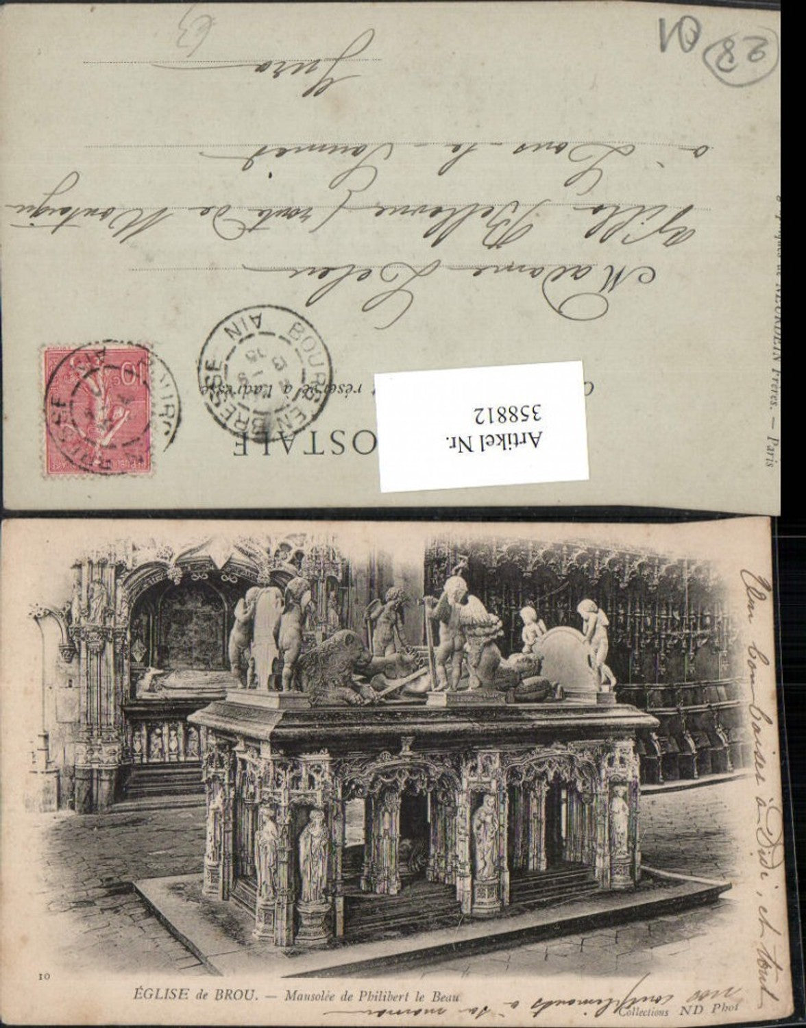 358812,Rhone-Alpes Ain Bourg Eglise de Brou Mausolee de Philibert le Beau Mausoleum