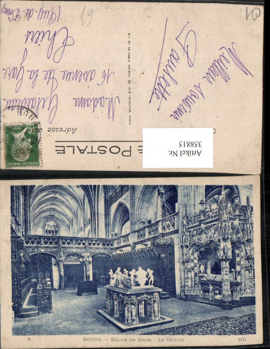 358815,Rhone-Alpes Ain Bourg Eglise de Brou Le Choeur Kirche Chorgestühl