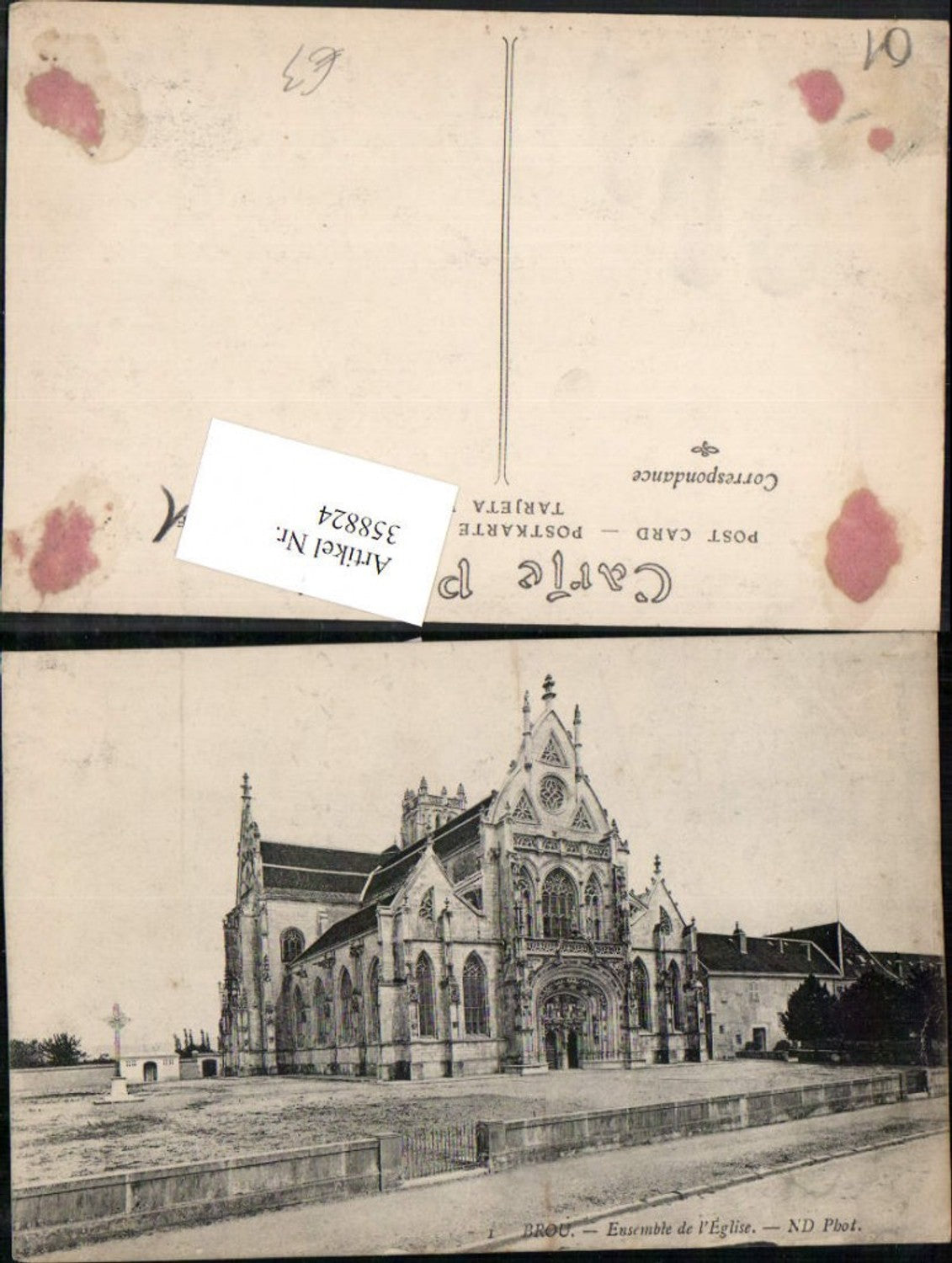 358824,Rhone-Alpes Ain Bourg Brou Eglise Kirche