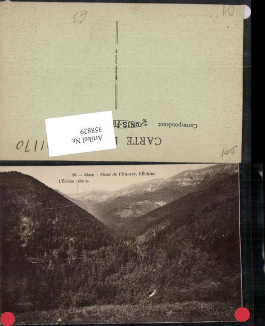 358829,Rhone-Alpes Ain Gex Fond de l'Envers l'Echine Bergkulisse