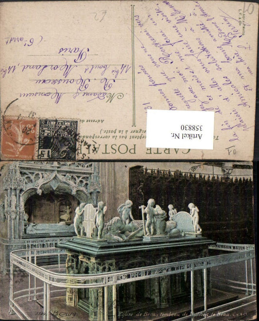 358830,Rhone-Alpes Ain Bourg Eglise de Brou Tombeau de Philibert le Beau Grabmal