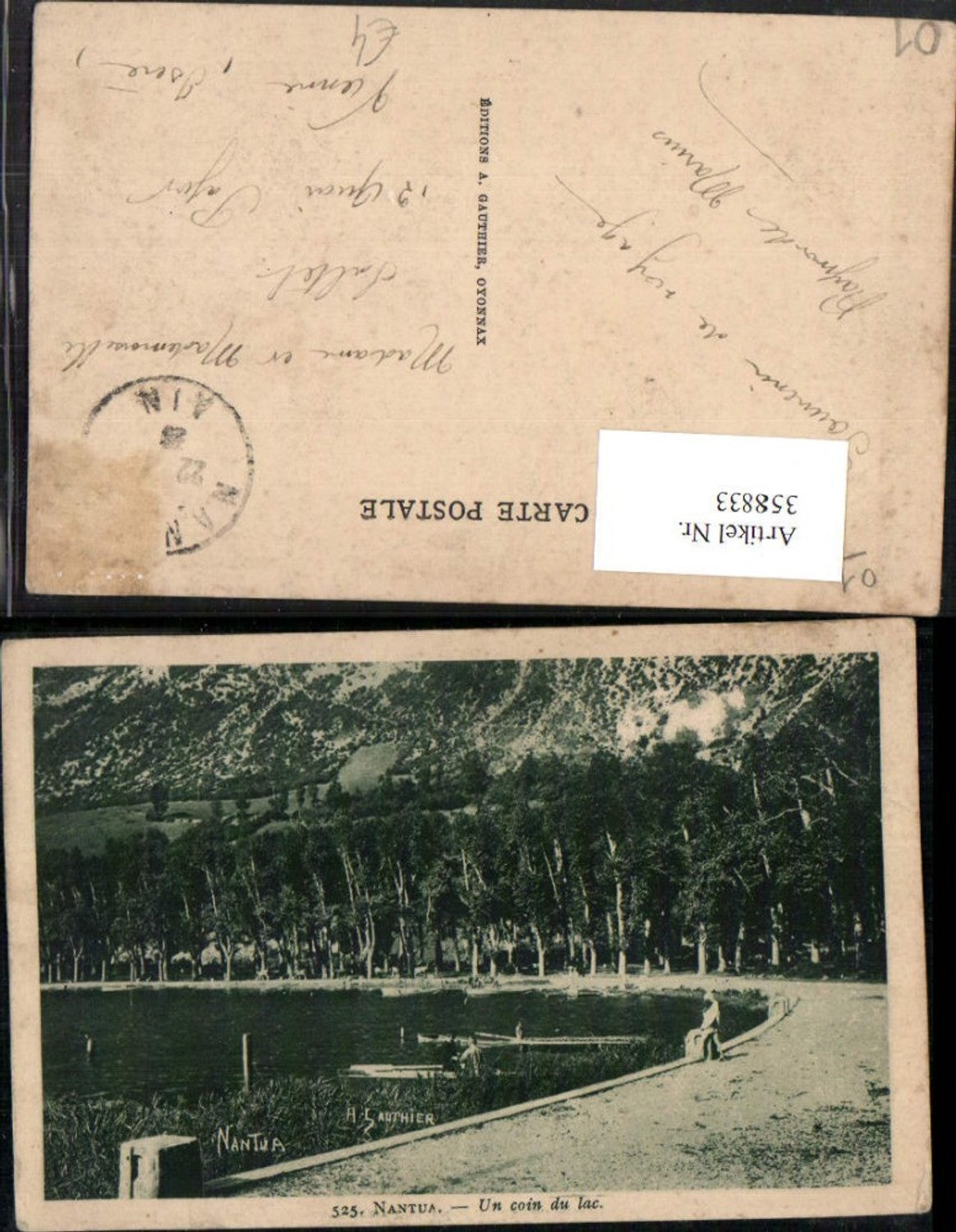 358833,Rhone-Alpes Ain Nantua Un coin du Lac See Partie