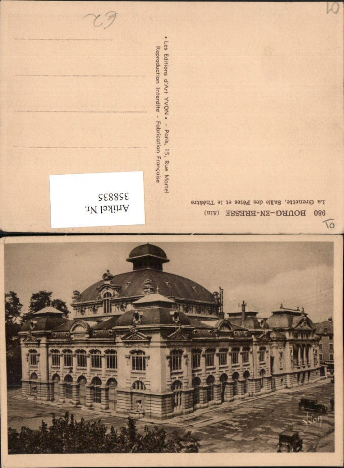 358835,Rhone-Alpes Ain Bourg-en-Bresse La Grenette Salle des Fetes et le Theatre Gebäude