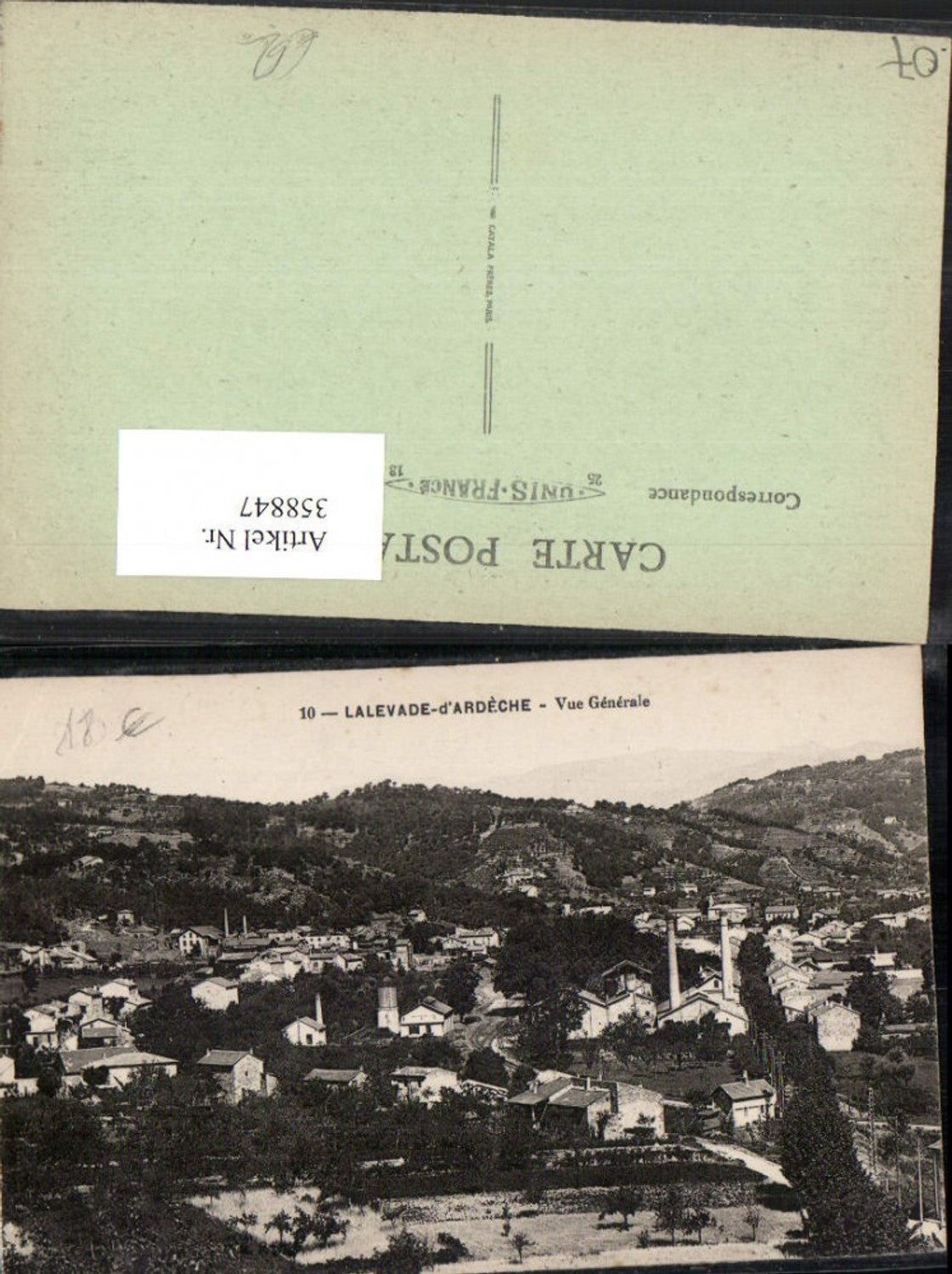 358847,Rhone-Alpes Ardeche Lalevade-d'Ardeche Vue Generale Totale