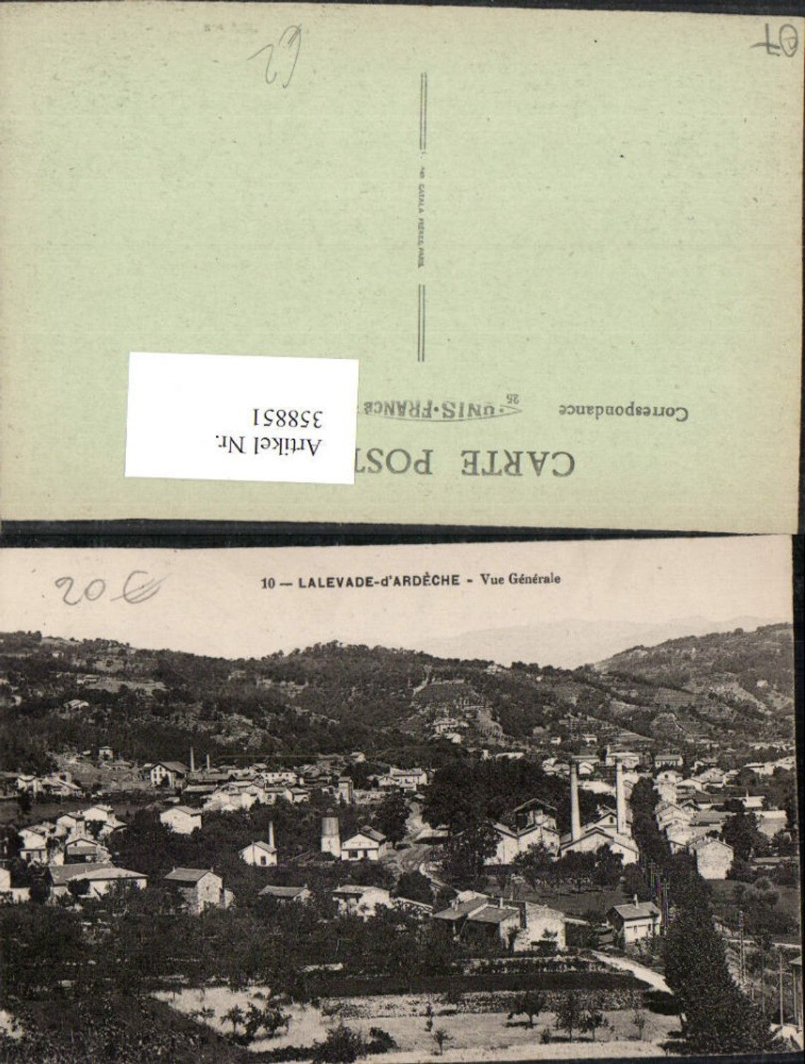 358851,Rhone-Alpes Ardeche Lalevade-d'Ardeche Vue Generale Totale