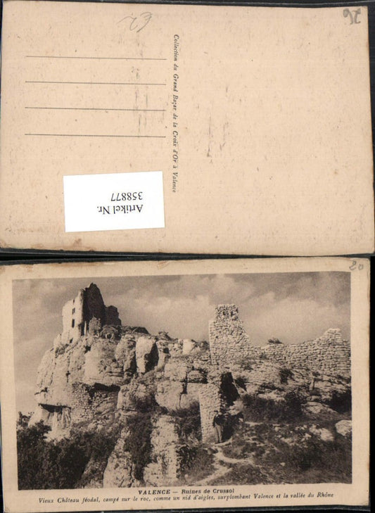 358877,Rhone-Alpes Drome Valence Ruines de Crussol Schlossruine