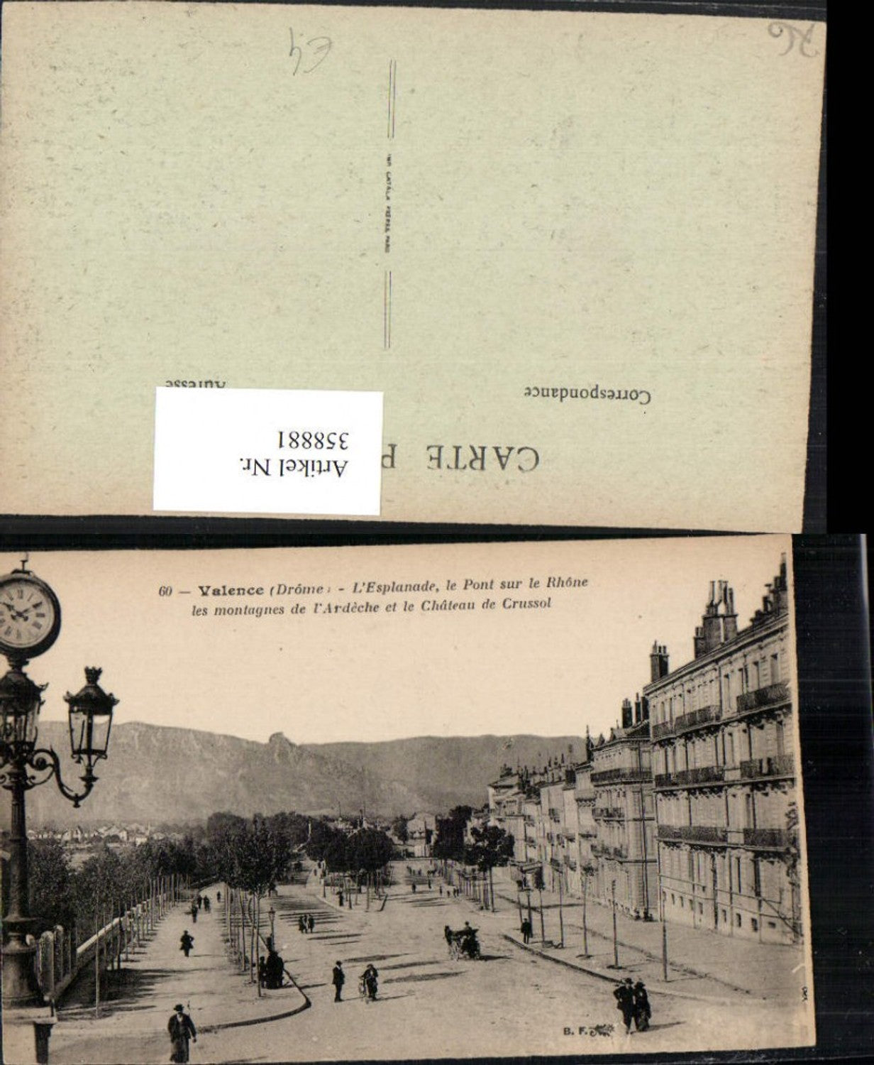 358881,Rhone-Alpes Drome Valence Esplanade le Pont sur le Rhone Straßenansicht