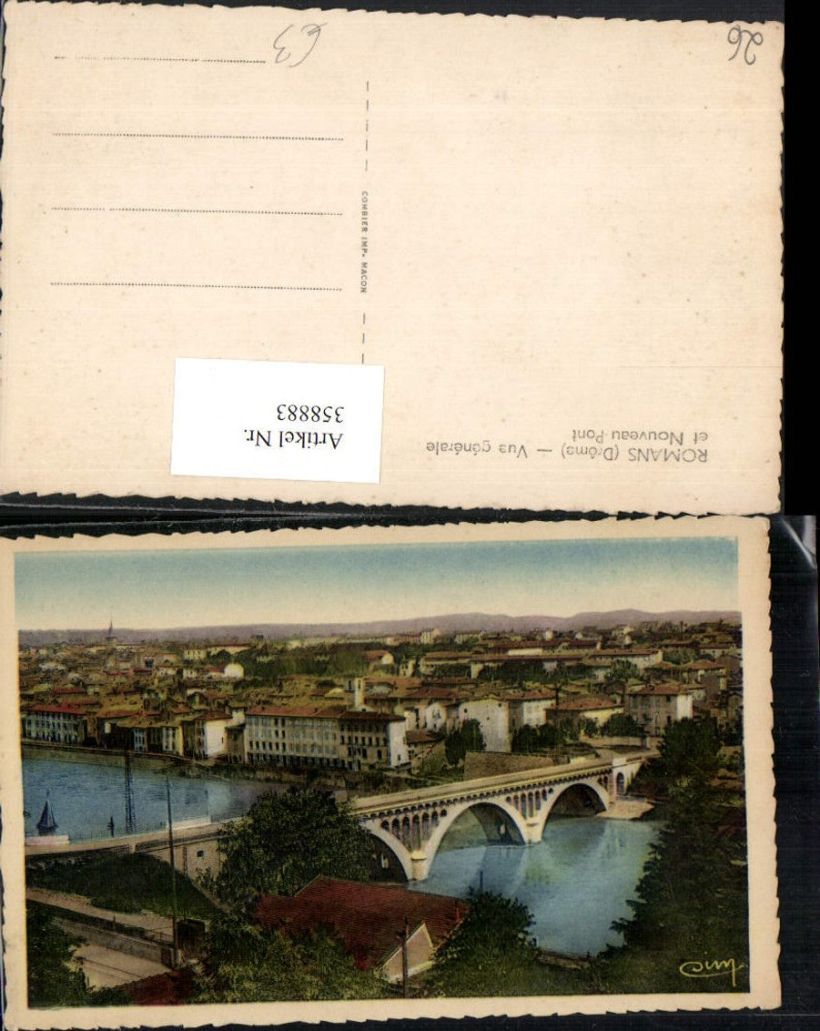 358883,Rhone-Alpes Drome Romans Vue generale et Nouveau Pont Brücke