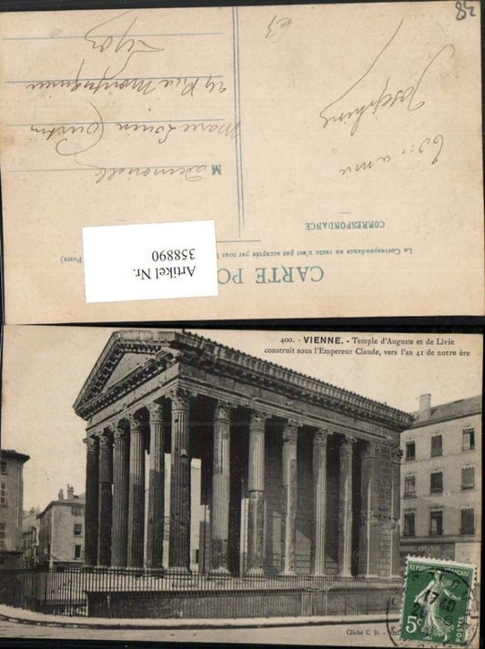 358890,Rhone-Alpes Isere Vienne Temple d'Auguste et de Livie Tempel