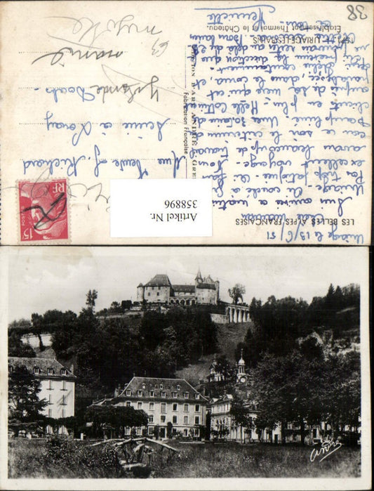 358896,Rhone-Alpes Isere Uriage-les-Bains Etablissement Thermal et Chateau Schloss