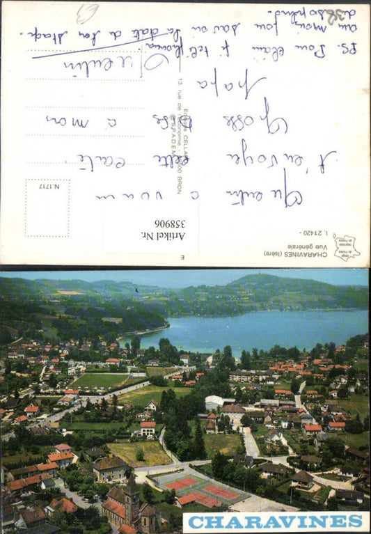 358906,Rhone-Alpes Isere Charavines Vue generale Totale See