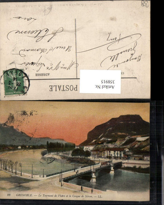 358915,Rhone-Alpes Isere Grenoble Le Tournant de l'Isere et le Casque de Neron Brücke