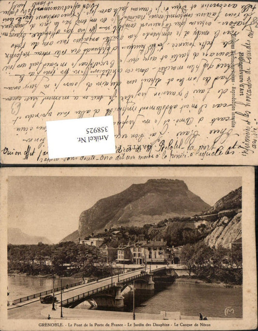 358925,Rhone-Alpes Isere Grenoble Pont de la Porte de France Le Casque de Neron Brücke