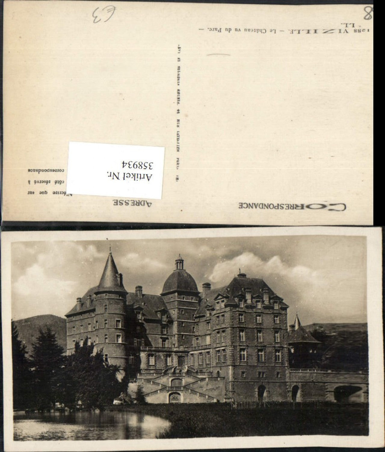 358934,Rhone-Alpes Isere Vizille Le Chateau vu du Parc Schloss