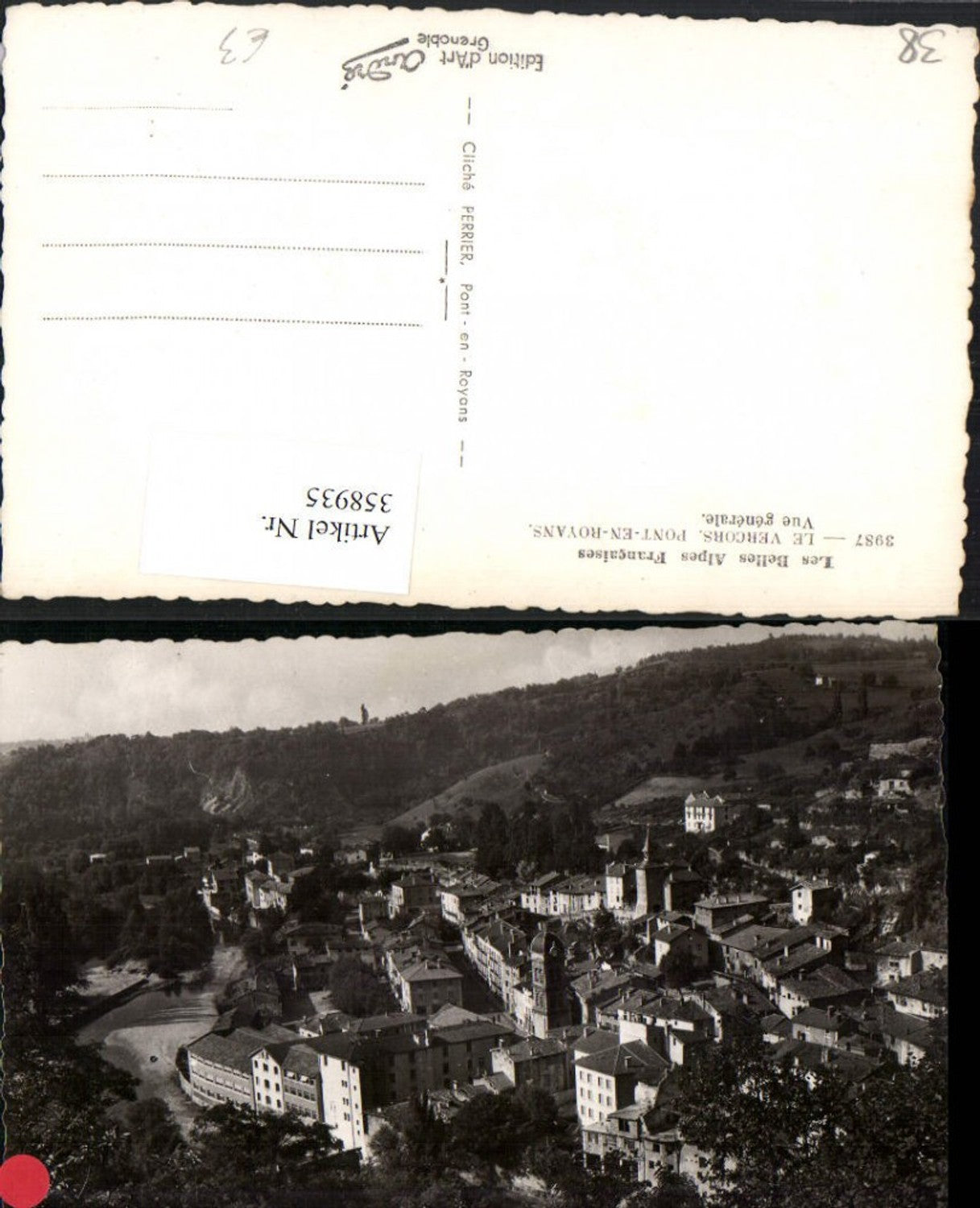 358935,Rhone-Alpes Isere Le Vercors Pont-en-Royans Vue generale Totale