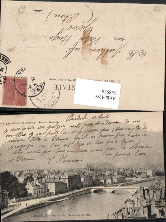 358936,Rhone-Alpes Isere Grenoble Vue generale Teilansicht Brücke