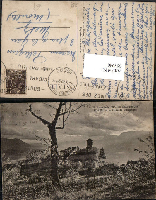 358940,Rhone-Alpes Isere Route de la Grande Chartreuse Corenc et la Vallee du Gresivaudan