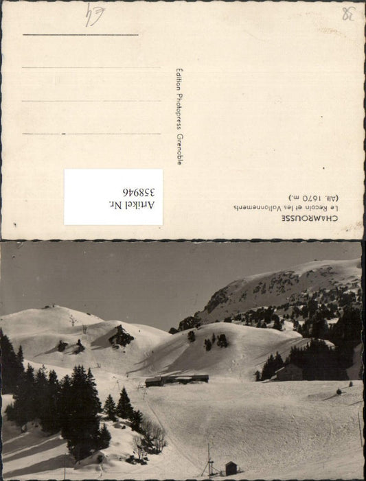 358946,Rhone-Alpes Isere Chamrousse Le Recoin et les Vallonnements Winterbild Bergkulisse