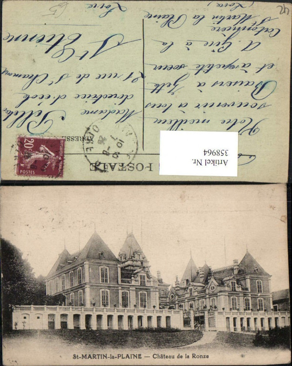 358964,Rhone-Alpes Loire St-Martin-la-Plaine Chateau de la Ronze Schloss