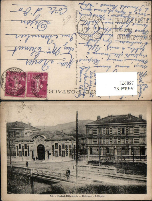 358971,Rhone-Alpes Loire Saint-Etienne Bellevue L'Hopital Hospital Brücke