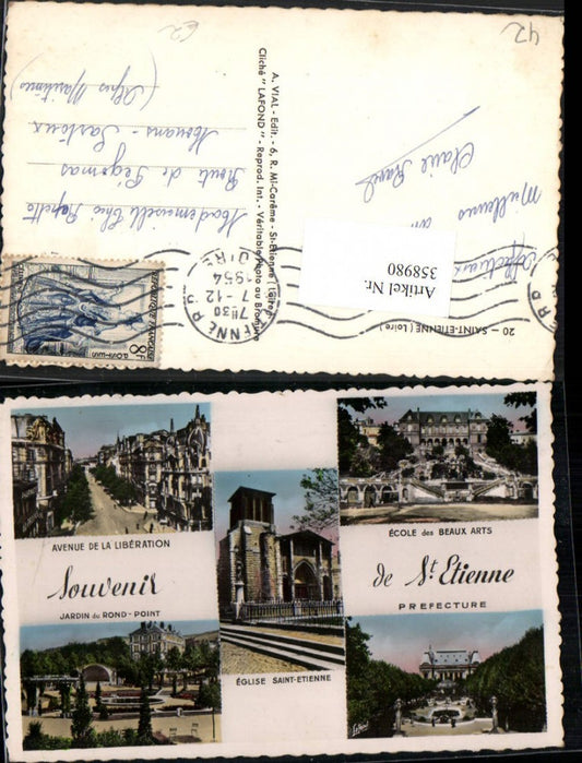 358980,Rhone-Alpes Loire Saint-Etienne Eglise Prefecture Ecole Schule Mehrbildkarte