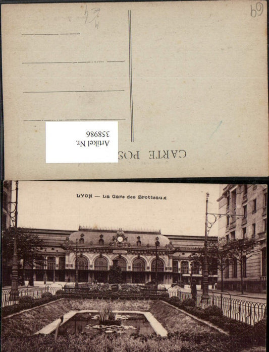 358986,Rhone-Alpes Rhone Lyon La Gare des Brotteaux Bahnhof