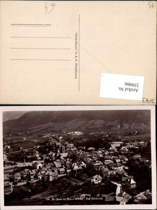 359006,Rhone-Alpes Savoie St-Jean-de-Maurienne Vue Generale Totale