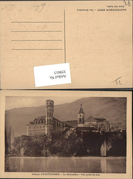 359015,Rhone-Alpes Savoie Abbaye d'Hautecombe Le Monastere Vue prise du Lac Abtei