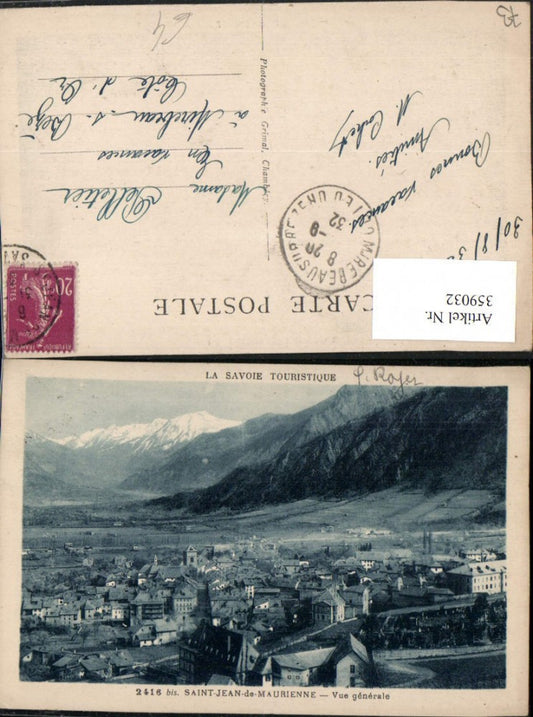 359032,Rhone-Alpes Savoie Saint-Jean-de-Maurienne Vue generale Totale Bergkulisse