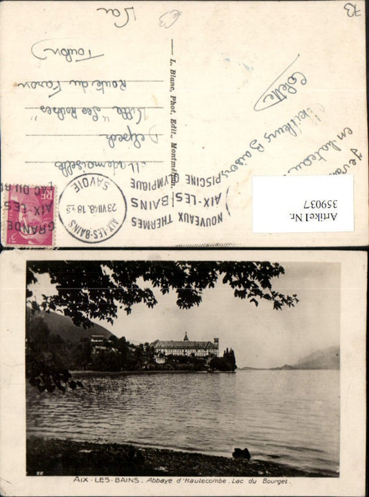 359037,Rhone-Alpes Savoie Aix-les-Bains Abbaye Hautecombe Lac du Bourget See Abtei