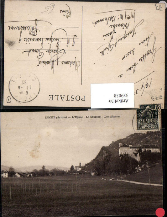 359038,Rhone-Alpes Savoie Lucey L'Eglise Le Chateau Les Altesses Schloss Kirche