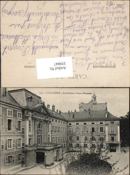 359047,Rhone-Alpes Savoie Chambery Le Chateau Cour d'honneur Schloss Hof