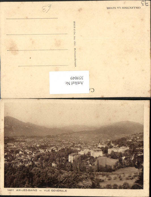 359049,Rhone-Alpes Savoie Aix-les-Bains Vue Generale Totale