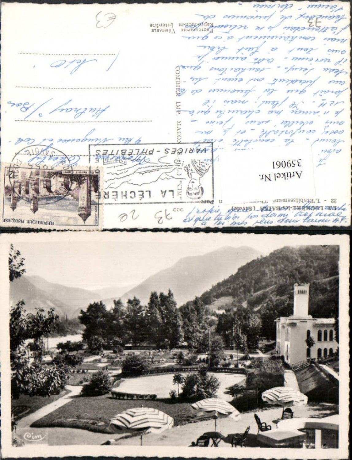 359061,Rhone-Alpes Savoie La Lechere-les-Bains Etablissement Thermal